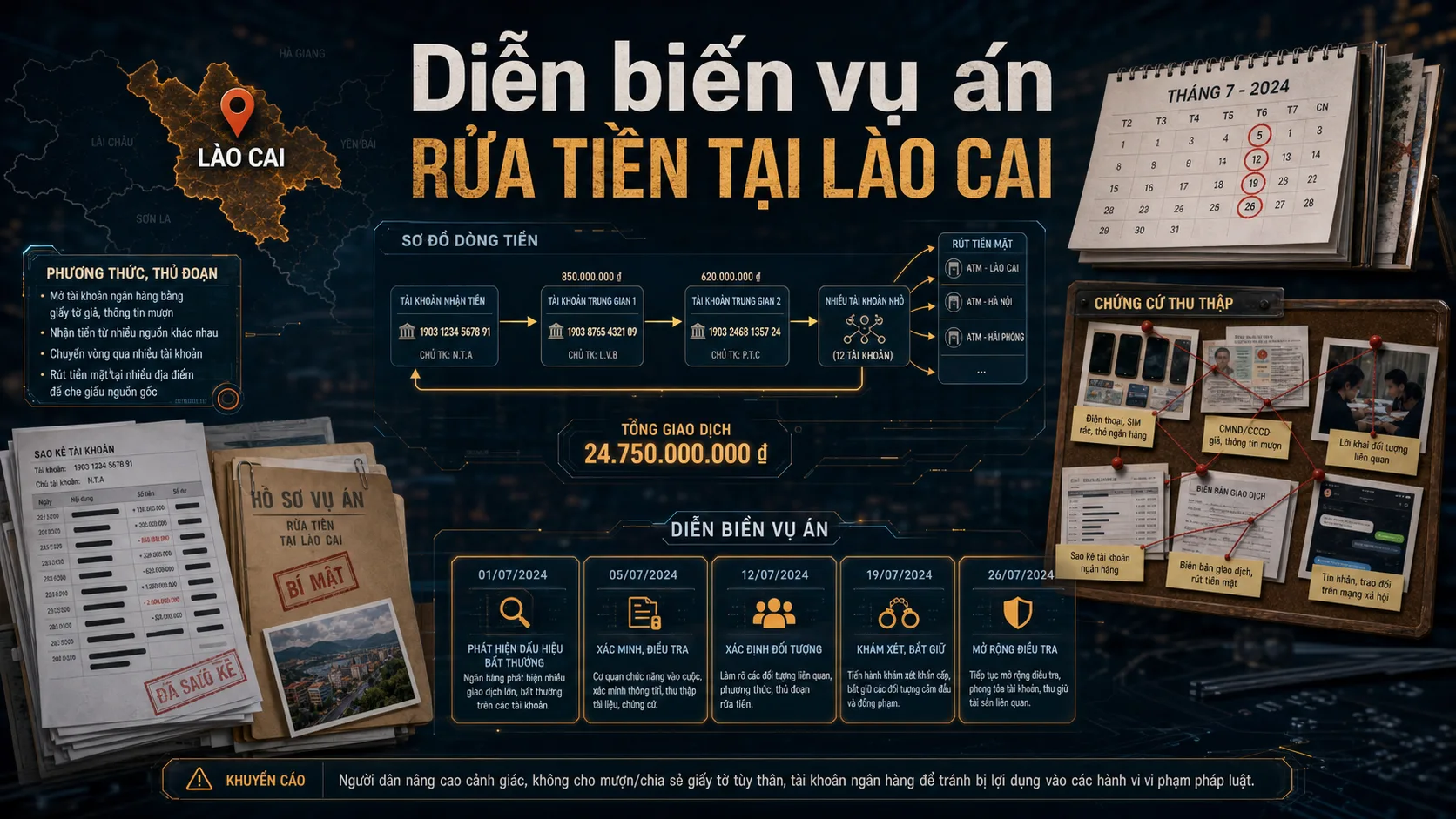 Diễn biến vụ án rửa tiền ở Lào Cai