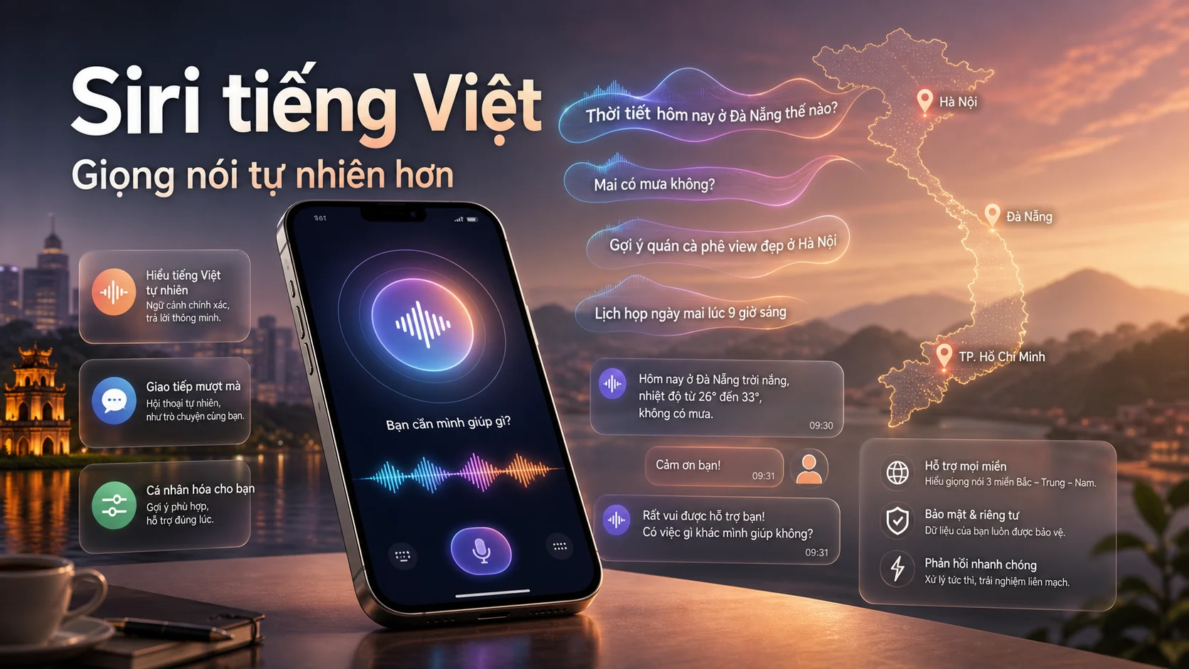 Siri tiếng Việt - Giọng nói tự nhiên hơn trong bài Siri AI