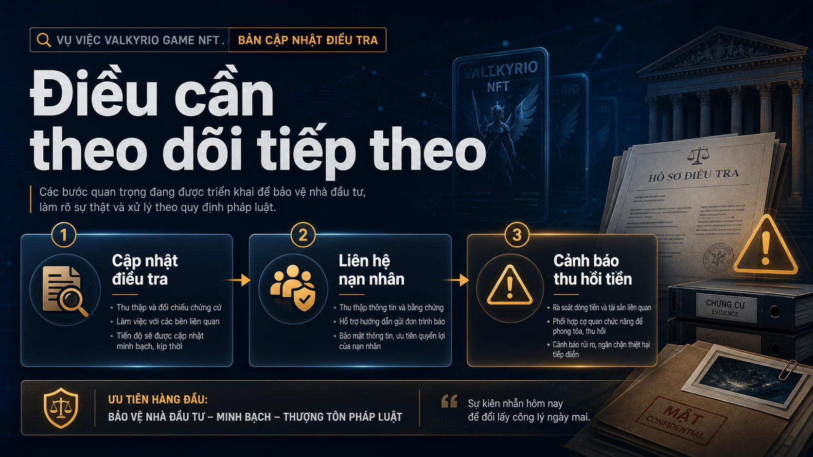 Minh họa các điểm cần theo dõi tiếp theo trong vụ Valkyrio