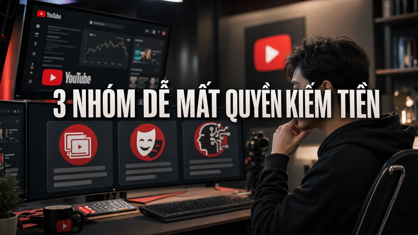 Ba nhóm nội dung YouTube dễ mất quyền kiếm tiền