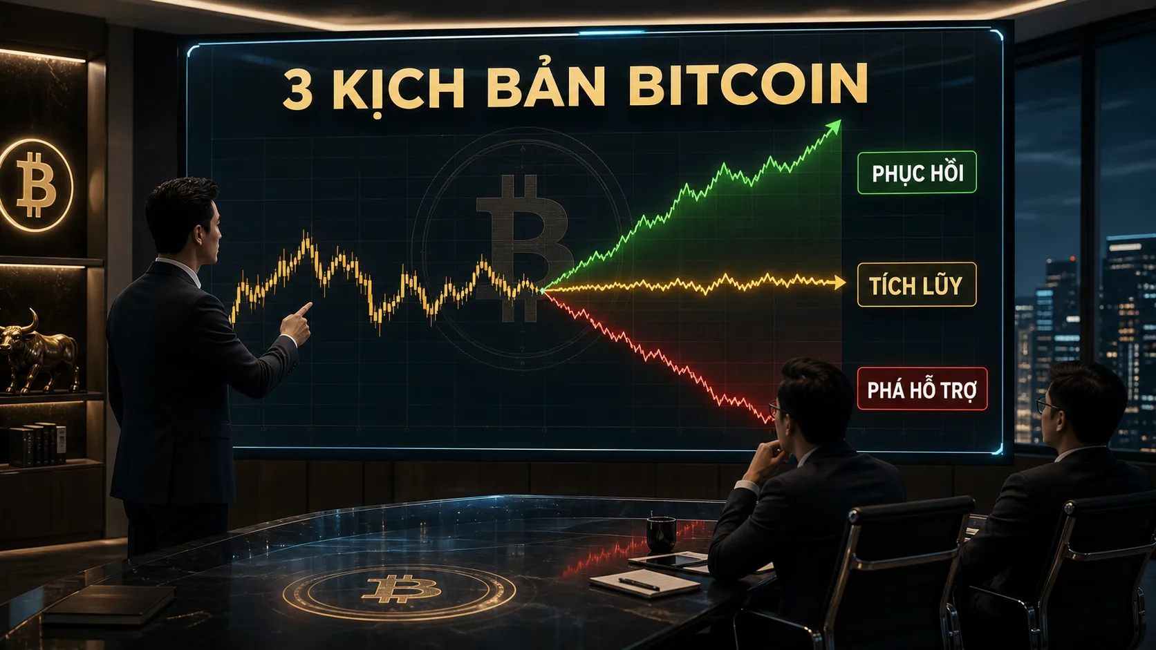 Ba kịch bản giá Bitcoin quanh hỗ trợ Power Law