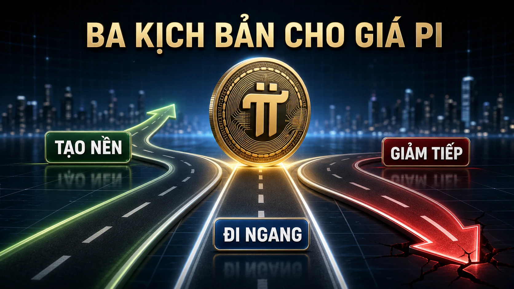 Ba kịch bản có thể xảy ra với giá PI
