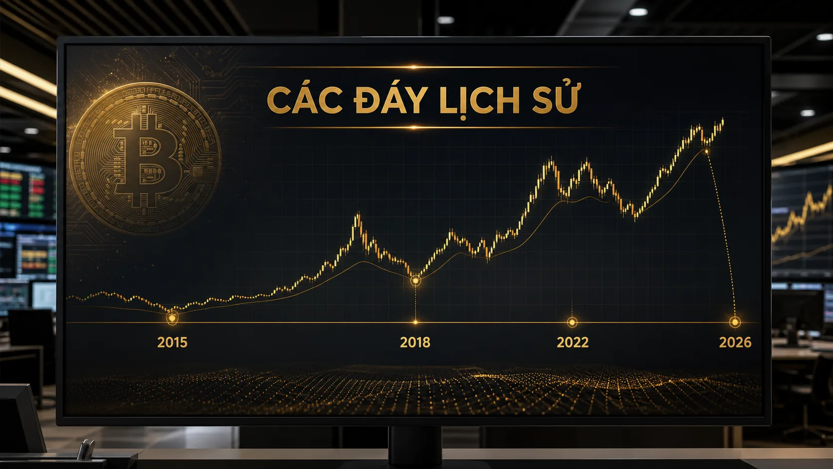 Các đáy Bitcoin lịch sử gần hỗ trợ Power Law