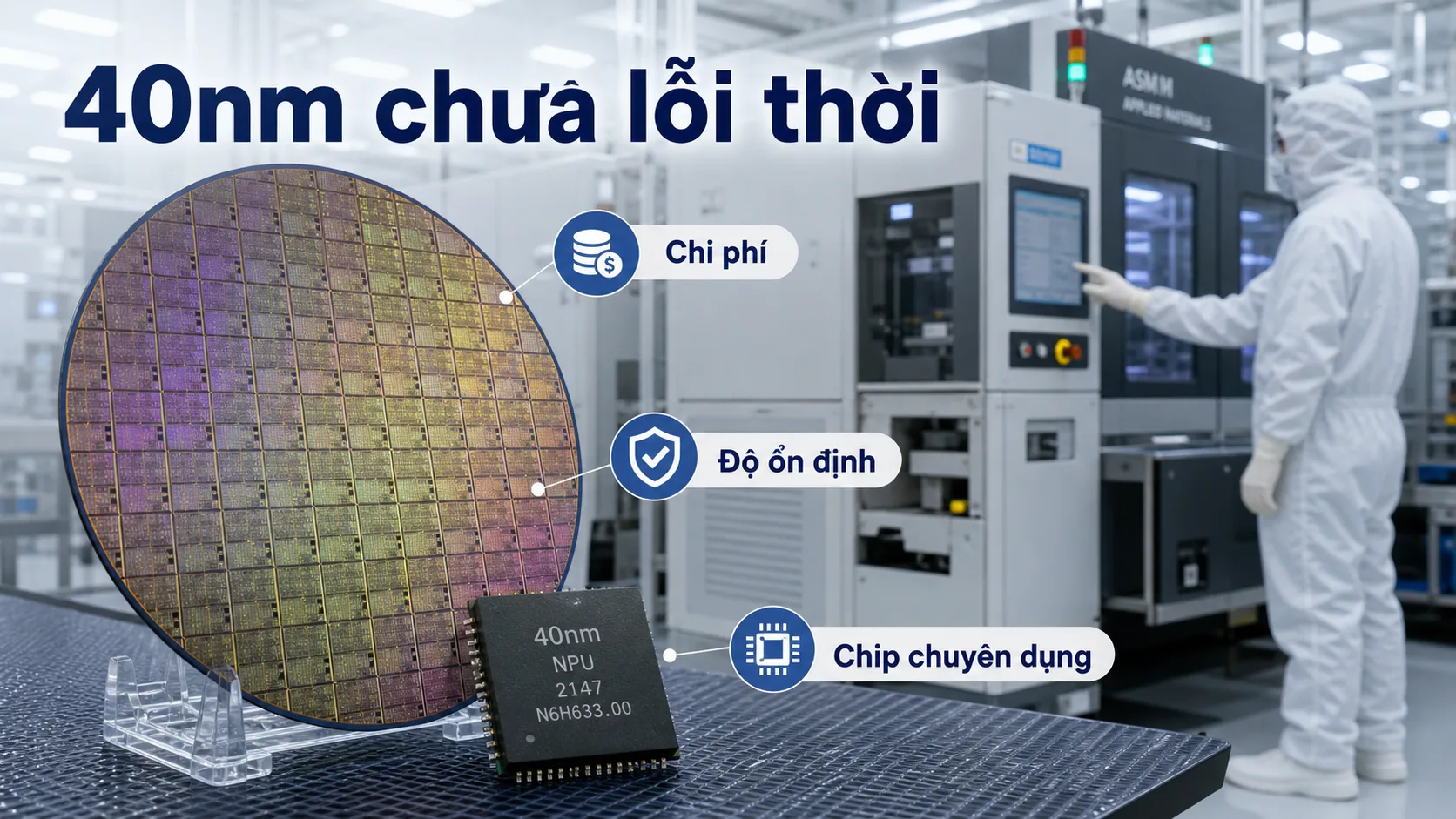 Tiến trình 40nm vẫn phù hợp với chip chuyên dụng