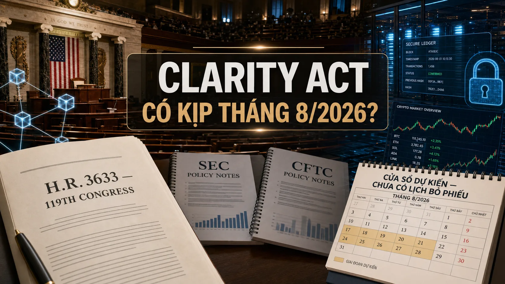 CLARITY Act có thể được thông qua tháng 8/2026?