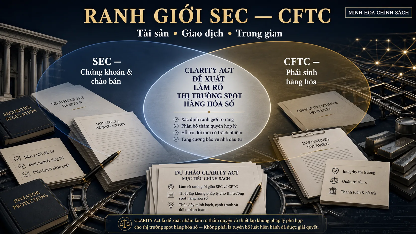 CLARITY Act đề xuất làm rõ ranh giới SEC và CFTC