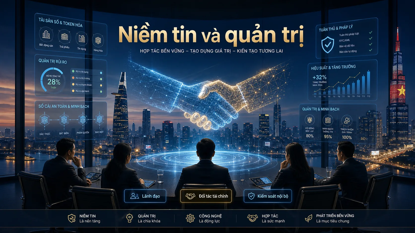 Đội ngũ lãnh đạo và đối tác tài chính giúp tăng độ tin cậy cho thị trường tài sản số