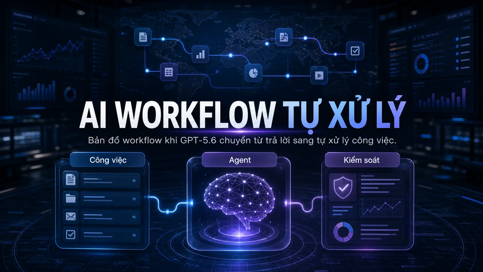 Bản đồ workflow khi GPT-5.6 chuyển từ trả lời sang tự xử lý công việc