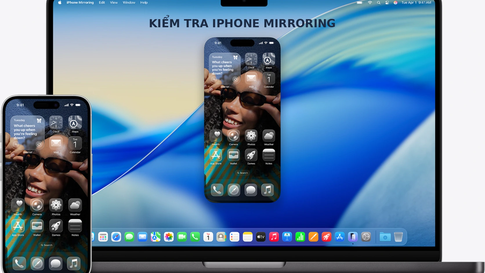 MacBook và iPhone Mirroring trong bước kiểm tra hệ sinh thái trước cập nhật