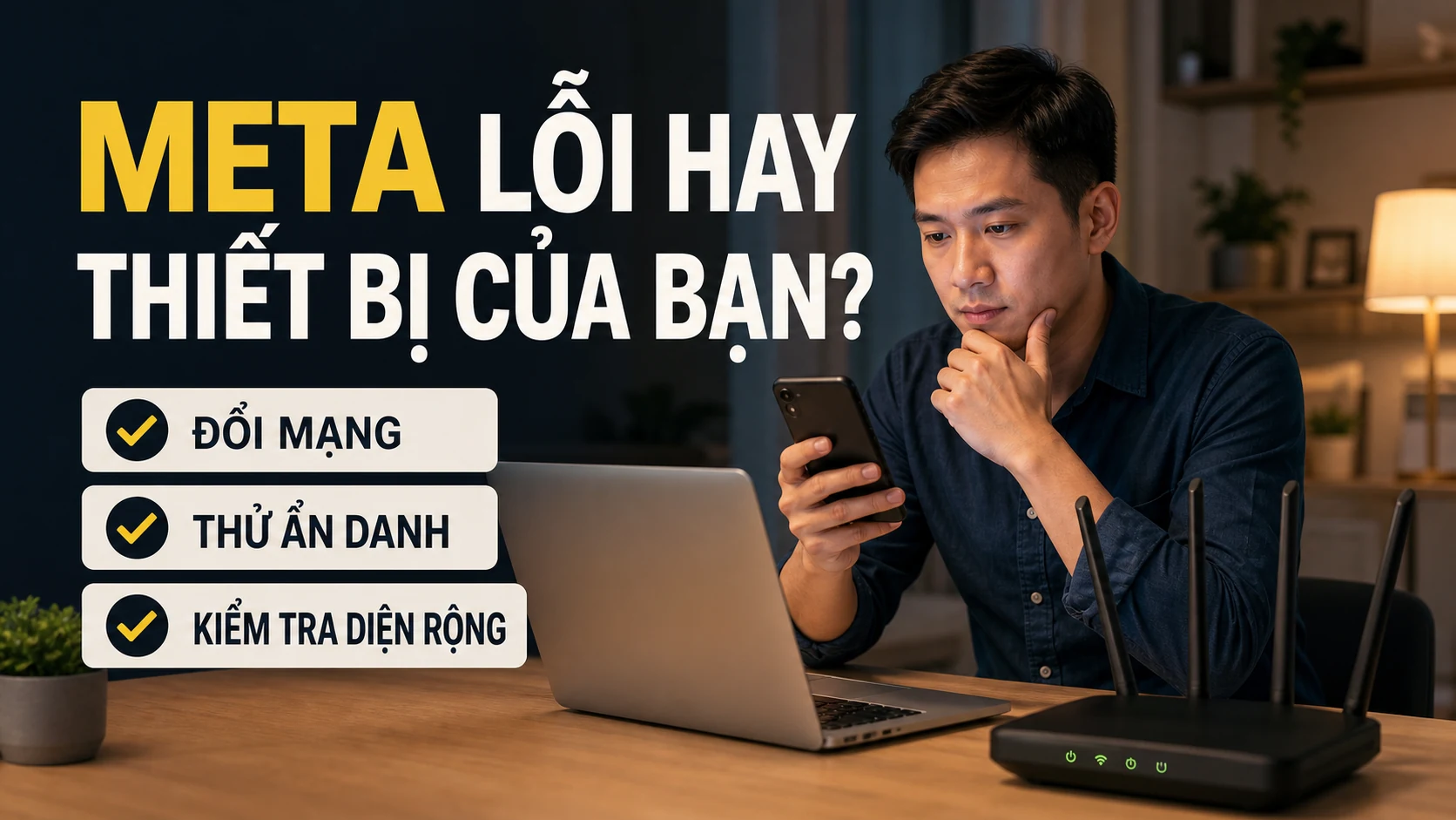 Kiểm tra Facebook và Instagram lỗi hay do thiết bị