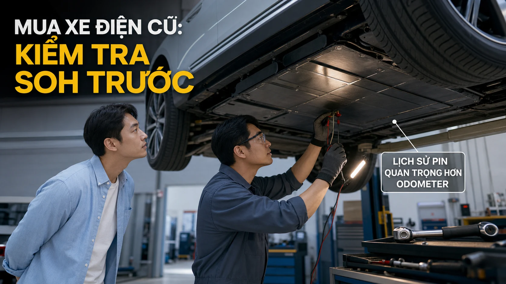 Kiểm tra pin khi mua xe điện cũ