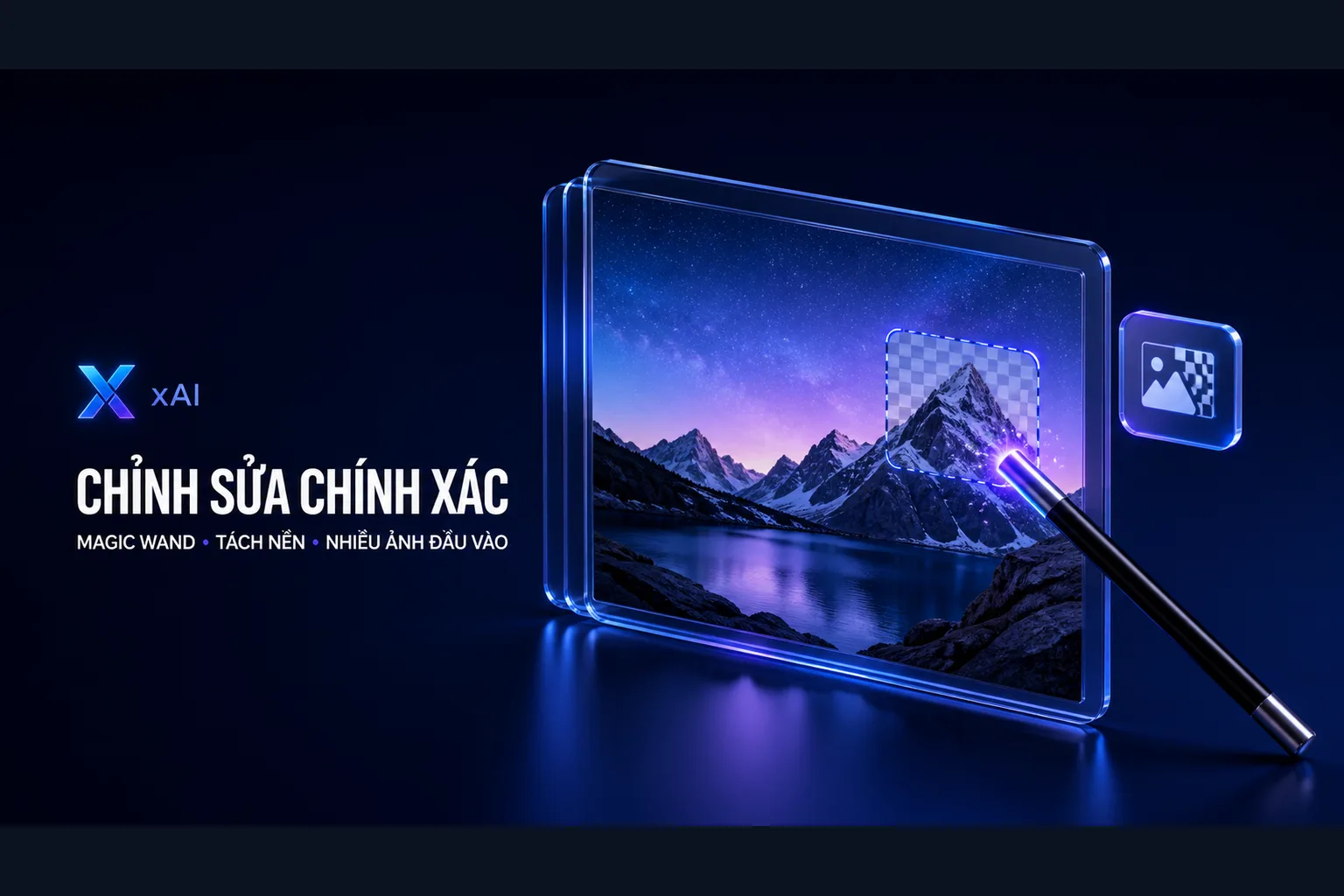 Grok Imagine Image 2.0 chú trọng chỉnh sửa chính xác từng vùng — magic wand, tách nền, nhiều ảnh đầu vào